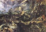 Peter Paul Rubens Stormy Landscape with Philemon und Baucis(mk08) painting